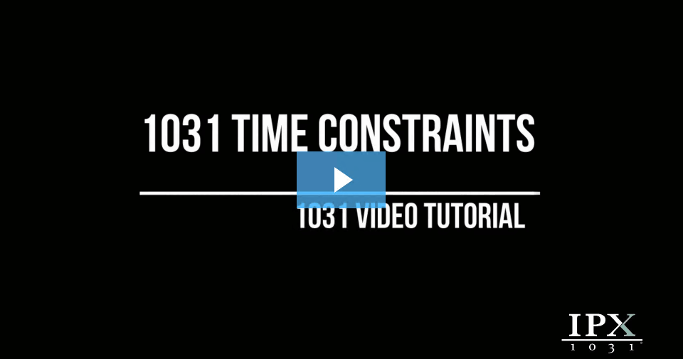 1031 Time Constraints video