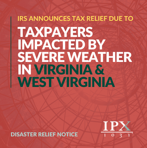 IPX1031 - West Virginia State Disaster Relief - Claudia