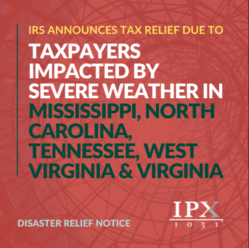 IPX1031 - West Virginia State Disaster Relief - Southeast