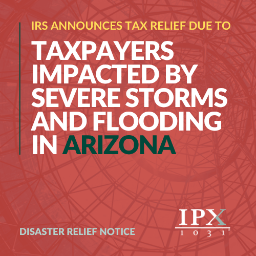 Disaster Relief Website State Popup (Arizona)