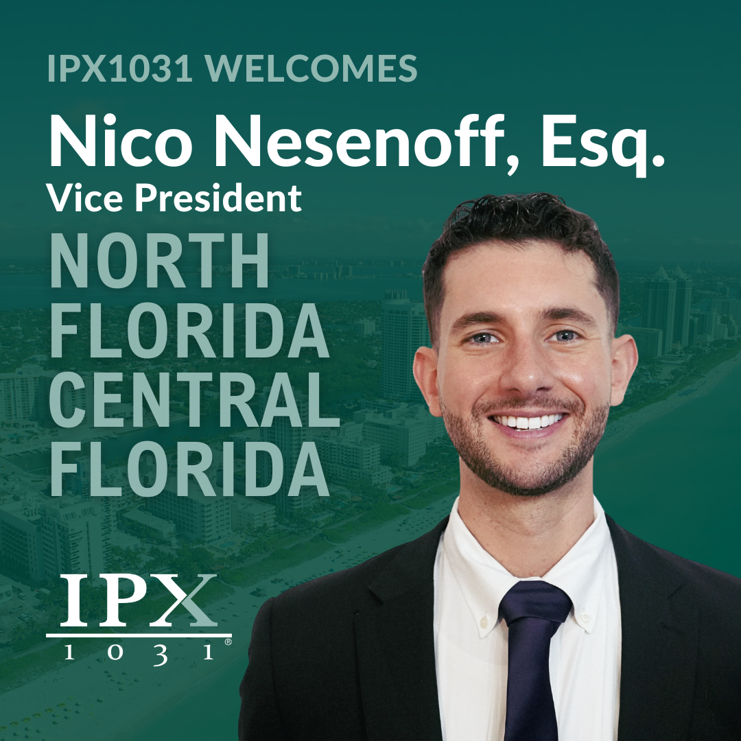 Nico Nesenoff, Esq. joins IPX1031 as Vice President for North and Central Florida
